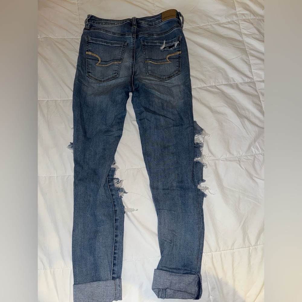 Distressed Blue Jeans - Picture 7 of 7